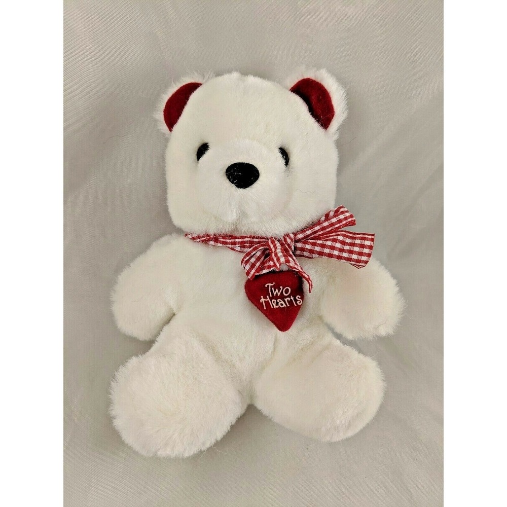 Applause White Bear Love Bearer Plush 8 Inch 1985 Stuffed Animal toy